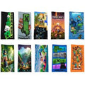 Soft Microfibre Kids' Bath & Beach Towel - Quick-Dry, Minecraft Design | Wowcher