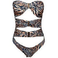 ACQUADICOCCO maillot de bain 1 pièce trikini ouverture frontale sans armatures Zebrato