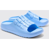 Sandalias Moldeadas Con Perforaciones De Esqueleto, Azul