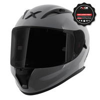 Axor Street Solid Nardo Grey Gloss Full Face Motorcycle Helmet