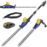 Skotek Cordless Electric Hedge Trimmer 20V - Telescopic Pole, Pivoting Head & Dual-Action Blades | Wowcher