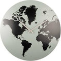 Wall Clock World Map Metal