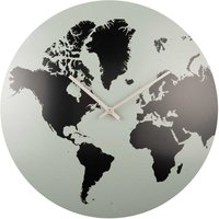 Wall Clock World Map Metal