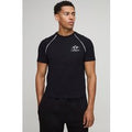 Boxy Contrast Homme Piping T-Shirt, Negro