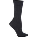 1 Pair Anthracite Sensitive London Left And Right Comfort Cuff Cotton Socks Ladies 2.5-5 Ladies - Falke