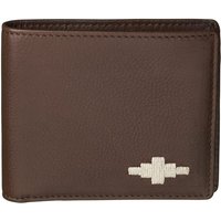 Pampeano 100% Leather Men Moneda Coin Wallet – Brown with Cream Diamond
