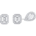18ct White Gold My Twin 0.44cttw Diamond Asymmetric Earrings