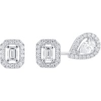 18ct White Gold My Twin 0.44cttw Diamond Asymmetric Earrings