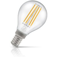 Crompton Golfball LED Light Bulb E14 4.2W (40W Eqv) Dim Warm White Clear Filament Round Small Screw