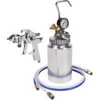 Sealey HVLP-79/P Pressure Pot System Spray Gun and Hoses Set