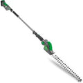 Gracious Gardens 18V Cordless Long Reach Electric Hedge Trimmer - 2.4m Telescopic Pole, Dual-Action Blades, Pivoting Head | Wowcher