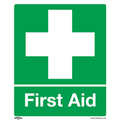 Worksafe Safety Sign - First Aid - Rigid Plastic - Pack of 10