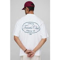 Camiseta Oversize Man Tennis Club Blanca Con Cuello Extendido, Blanco