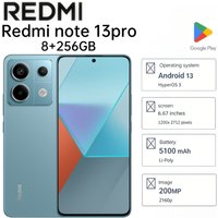 2026 Newest Redmi Note 13 pro Global Version 2026 8+256GB 6.67' 120Hz AMOLED Display 200MP Triple Camera 5100mAh Fast Charging