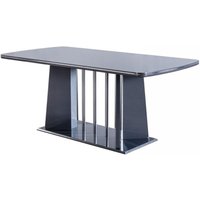 Casa Padrino Luxus Esstisch Blau / Silber 182 x 92 x H. 77 cm - Esszimmertisch - KÃ¼chentisch - Edle Esszimmer MÃ¶bel