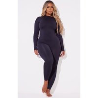 Shape Black Stretch Seamless Long Sleeve Jumpsuit