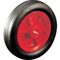 Solid Rubber Tyre Wheel with Plastic Centre Plain Bearing - 150mm Diameter