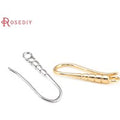 10PCS 19.5x7MM 18K Gold Color Brass Earrings Hooks High Quality Jewelry Earrings Making Supplies Diy Findings Accessories