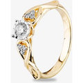 9ct Yellow Gold 0.25ct Diamond Crossover Ring THR28182-25 K