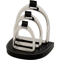 Casa Padrino Luxus BriefstÃ¤nder Echtleder Schwarz - Leder StÃ¤nder Briefe Visitenkarten - BÃ¼ro Accessoire