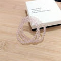 Rose Quartz Triple-Wrap Bracelet