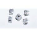 Würfel aus 925 Silber, gebürstet, 3/4 mm