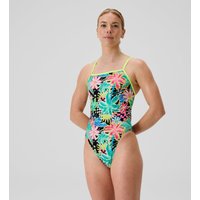 Maillot de bain Femme Club Training V-Back 2.0 imprimé vert