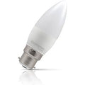 Crompton Candle LED Light Bulb B22 4.2W (40W Eqv) Cool White Opal Bayonet Thermal Plastic Frosted