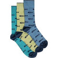 Weird Fish Ronan Branded Bones Sock 3 Pack Deep Teal Size 7-11
