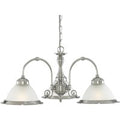 Searchlight 1043-3 American Diner Satin Silver 3 Light Ceiling Fitting In Satin Silver