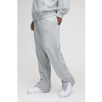 Pantalón Deportivo Plus Básico Regular Con Abertura En El Bajo, Gris