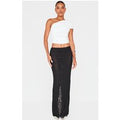 Black Hot Fix Mesh Maxi Skirt