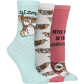 Womens 3 Pair Gremlins Gizmo Cotton Socks Assorted 4-8 Womens