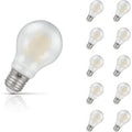 10-Pack Crompton GLS LED Light Bulbs E27 7W (60W Eqv) Dim Warm White Pearl Filament Screw Frosted