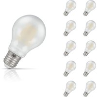 10-Pack Crompton GLS LED Light Bulbs E27 7W (60W Eqv) Dim Warm White Pearl Filament Screw Frosted