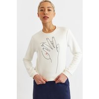 Jan Hand Off Embroidered Sweatshirt - Off White