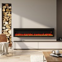 60 Inch Wall Mounted/Freestanding Electric Fireplace