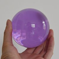 Glass Display Decorations, Crystal Ball, Round, Plum, 30mm