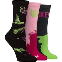 Women's 3 Pair SOCKSHOP Wicked the Musical Socks Multi 4-8 Women's
