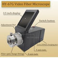 HY-67G Video Fiber Microscope High Precision Fiber Optic Inspection Microscope Probe 400x End Face Inspection Screen Moniter