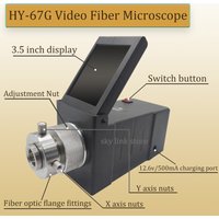 HY-67G Video Fiber Microscope High Precision Fiber Optic Inspection Microscope Probe 400x End Face Inspection Screen Moniter