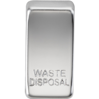 KnightsBridge Switch cover "marked WASTE DISPOSAL" - polished chrome