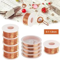 10M bare copper wire pure copper wire T2 copper coil conductive copper wire bare wire diameter 0.1-1.8mm multi-purpose