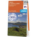 Ordnance Survey OS Map of Oban & North Lorn: Explorer 376