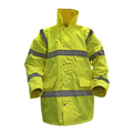 Worksafe Hi-Vis Yellow Motorway Jacket with Quilted Lining - X-Large