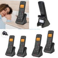 1Set Home Telephone 2 Handset Cordless Phone with Large LCD Display and Quick Low Radiation with DECT Technology for Families