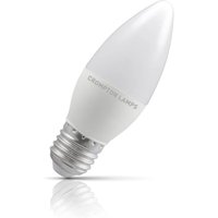 Crompton Candle LED Light Bulb E27 4.9W (40W Eqv) Daylight Opal Screw Thermal Plastic Frosted