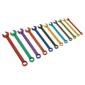 Siegen Combination Spanner Set 12pc Multi-Coloured Metric