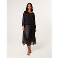 Shimmery Stud Detailed Tulle Skirt - M/L / BLACK