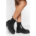 Botas Chelsea Con Suela Gruesa, Negro